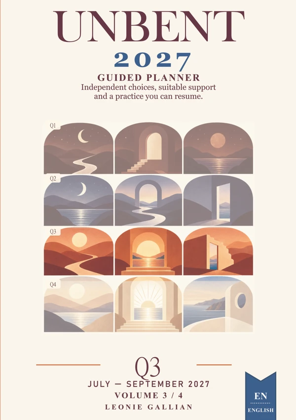 Cover of UNBENT · Q3 · July – September 2027 · Leonie Gallian